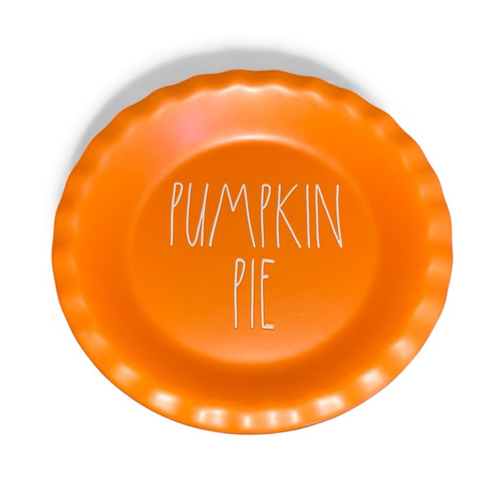 Rae Dunn Orange Pumpkin Ceramic Pie Plate